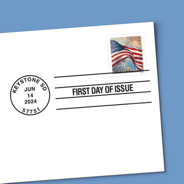 Limited Stock! USA Flag Stamps - Perfect for Small Business & Weddings1 Roll=100 stamps